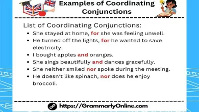 10 Examples of Coordinating Conjunctions