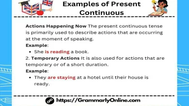 10 Examples of Present Continuous Tense Sentences