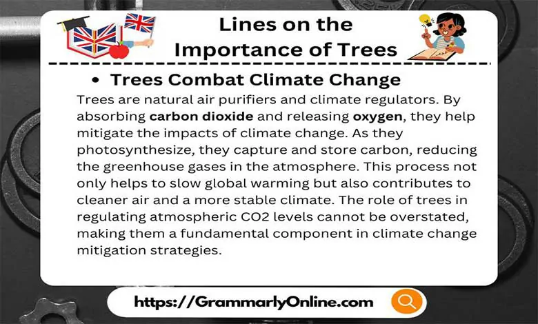 10 Lines on the Importance of Trees