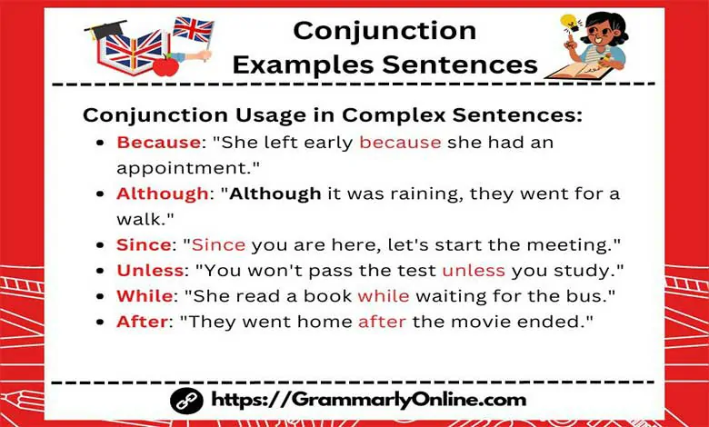 Conjunction Examples Sentences