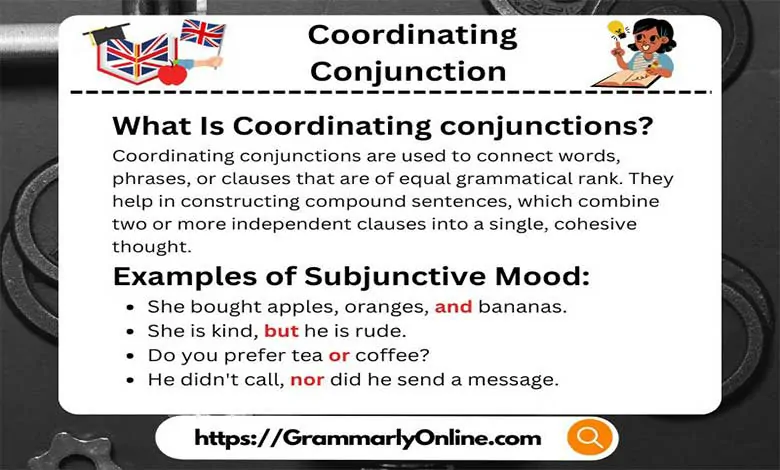 Coordinating Conjunction Examples