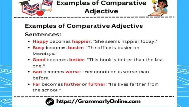 Examples of Comparative Adjective Sentences