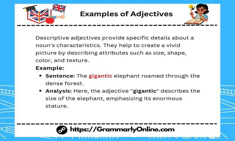 10 Examples of Adjectives In Sentences