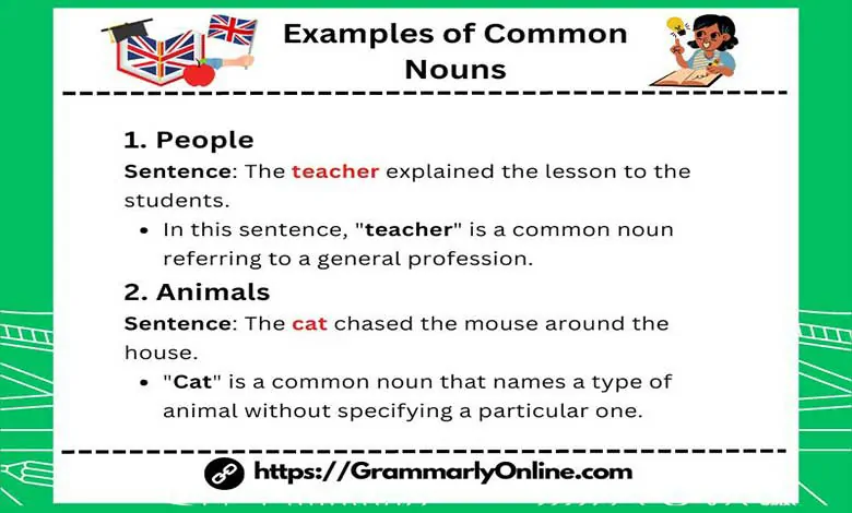 10 Examples of Common Nouns in A Sentence