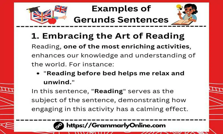 10 Examples of Gerunds Sentences