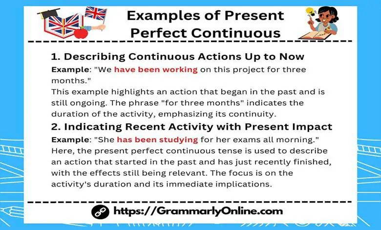 10 Examples of Present Perfect Continuous Tense