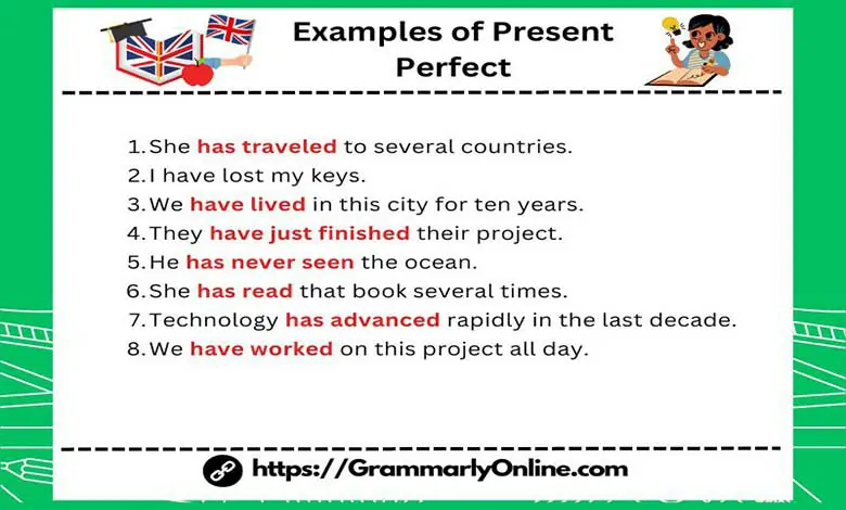 10 Examples of Present Perfect Tense Sentences