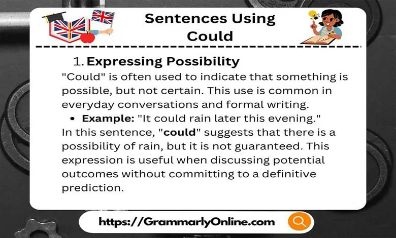 10 Sentences Using Could & Could Sentence Examples