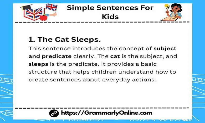 10 Simple Sentences For Kids