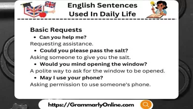 100 English Sentences Used In Daily Life