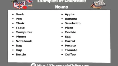 100 Examples of Countable Nouns