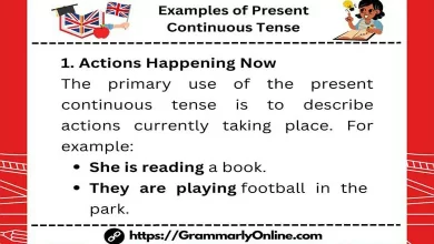 18 Examples of Present Continuous Tense In Sentences