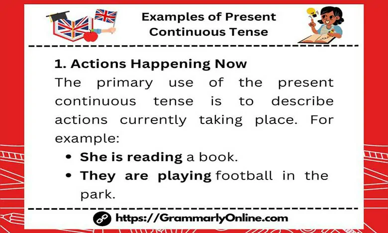 18 Examples of Present Continuous Tense In Sentences