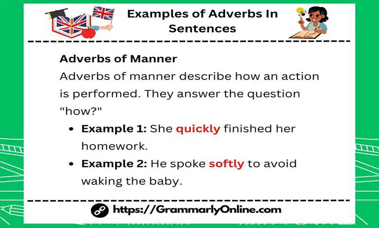 20 Examples of Adverbs In Sentences