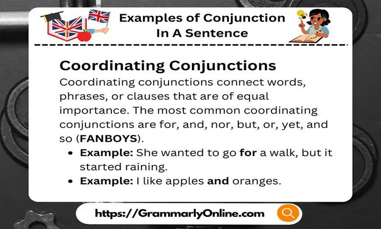 20 Examples of Conjunction In A Sentence