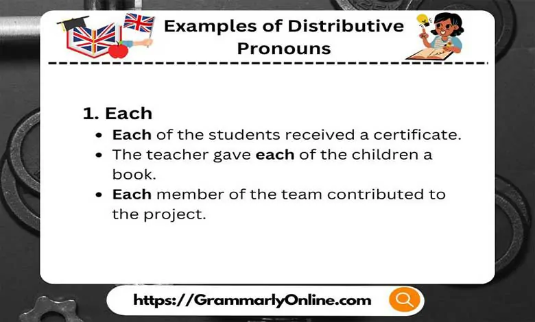 20 Examples of Distributive Pronouns in Sentences