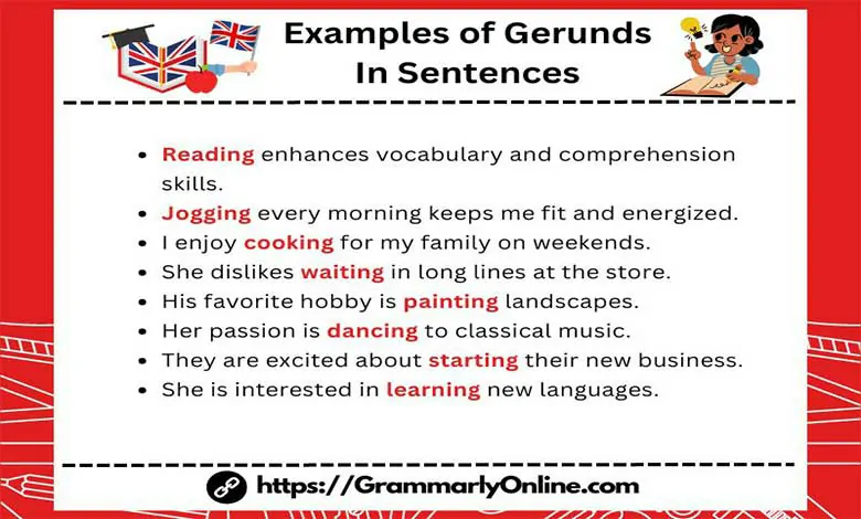 20 Examples of Gerunds In Sentences