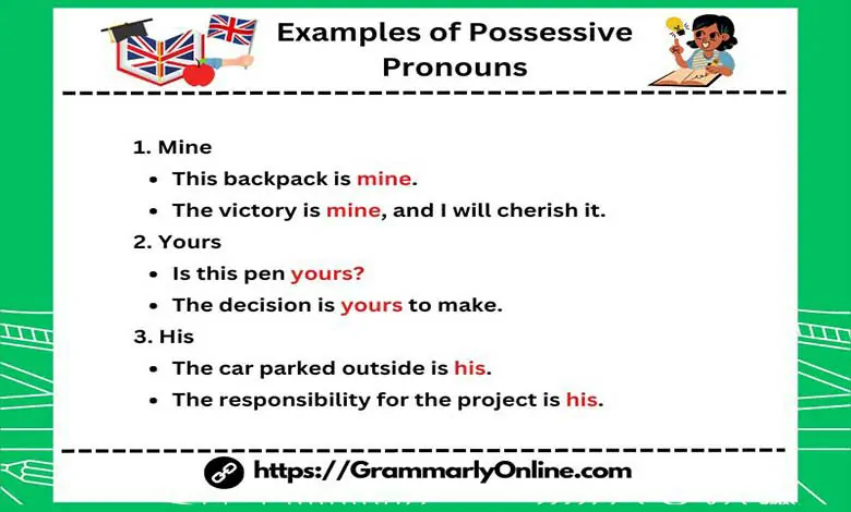 20 Examples of Possessive Pronouns In Sentences