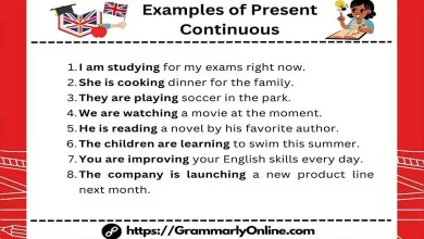 20 Examples of Present Continuous Tense Sentences