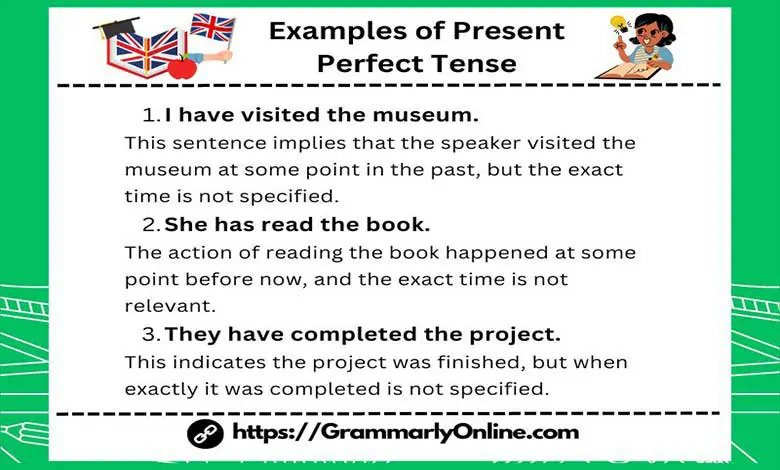 20 Examples of Present Perfect Tense Sentences