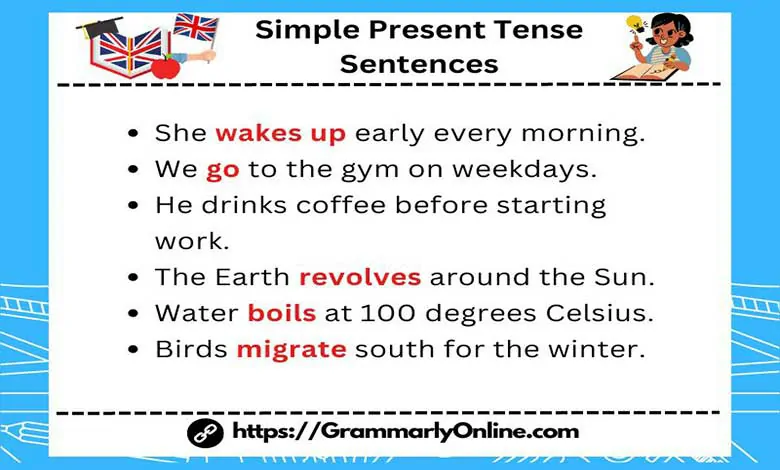 20 Simple Present Tense Sentences