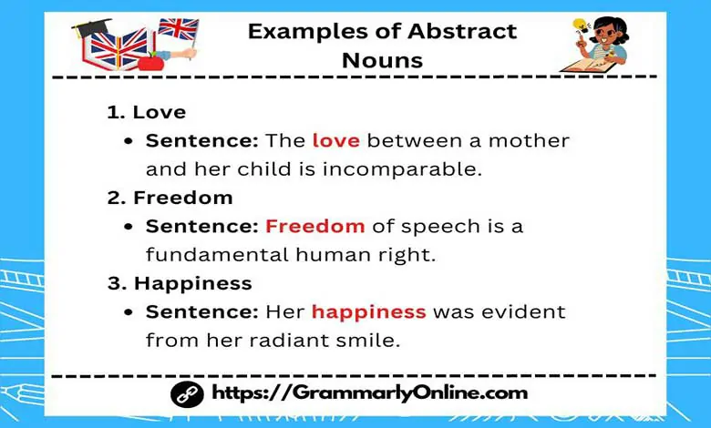 40 Examples of Abstract Nouns In Sentences