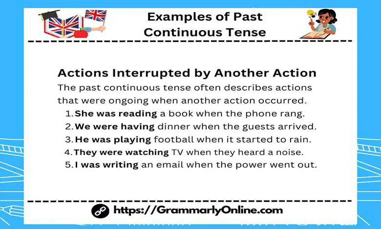 40 Examples of Past Continuous Tense In Sentences