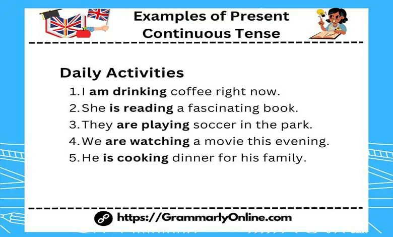 40 Examples of Present Continuous Tense In Sentences