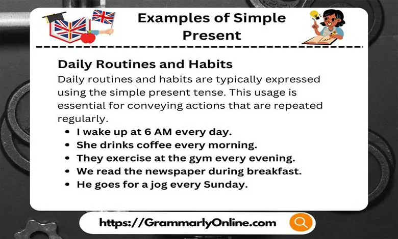 50 Examples of Simple Present Tense Sentences