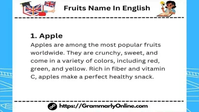 50 Fruits Name In English