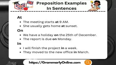 50 Preposition Examples In Sentences