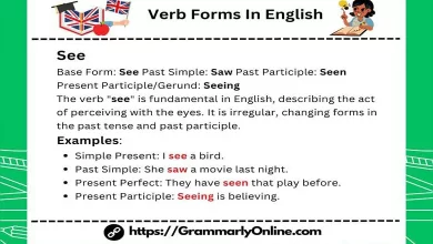 All Verb Forms in English (S-Z)