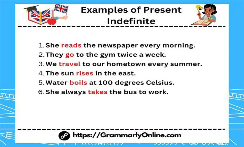 Examples of Present Indefinite Tense