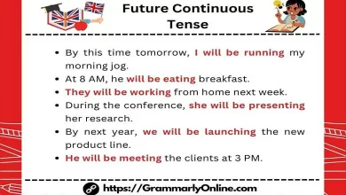 Future Continuous Tense Examples