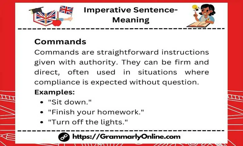 Imperative Sentence-Meaning, Sentences & Examples