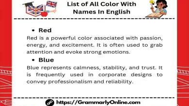 List of All Color With Names In English