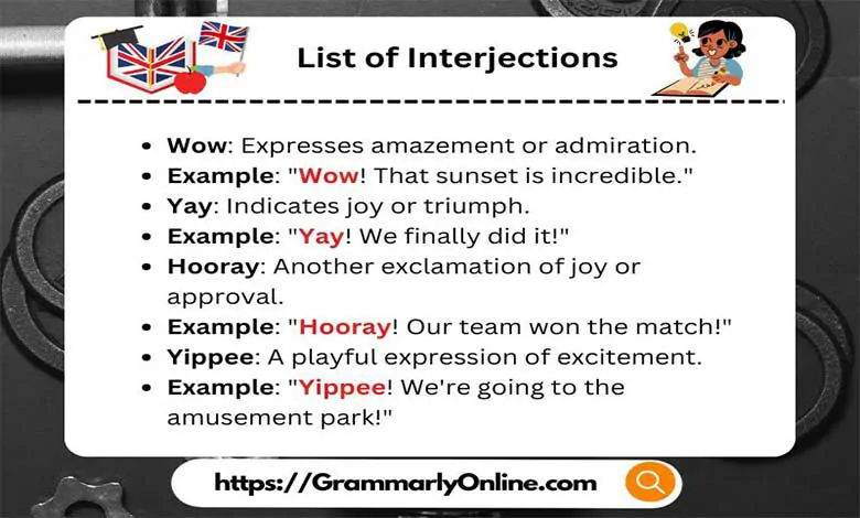 List of Interjections in English