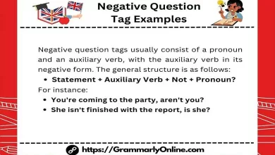 Negative Question Tag Examples