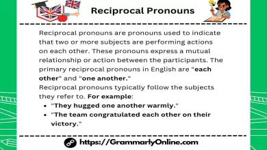 Reciprocal Pronouns Rules & Examples