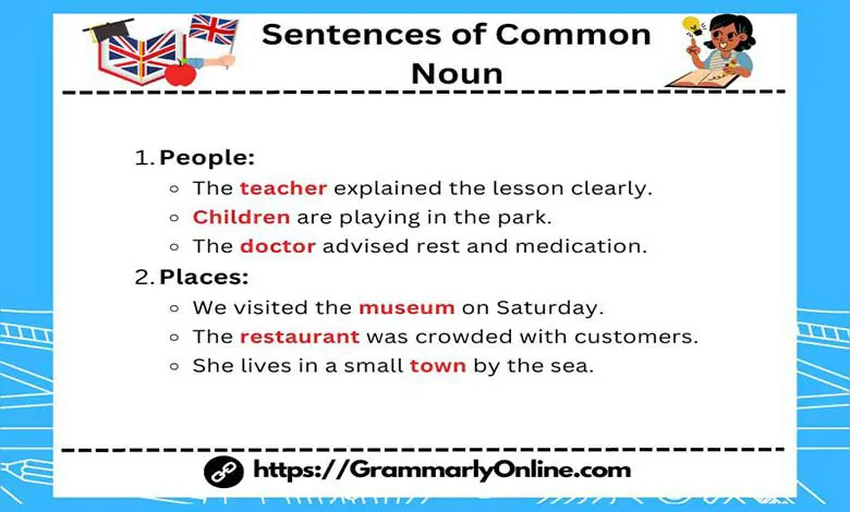 Sentences of Common Noun