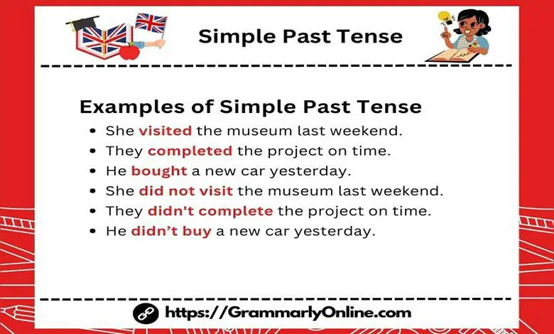 Simple Past Tense Examples