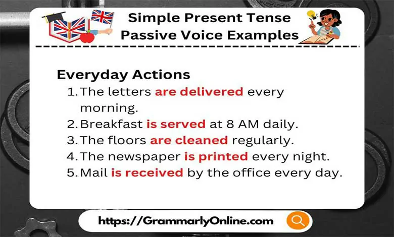 Simple Present Tense Passive Voice Examples