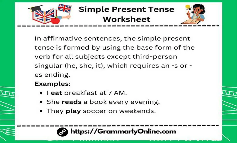 Simple Present Tense Worksheet