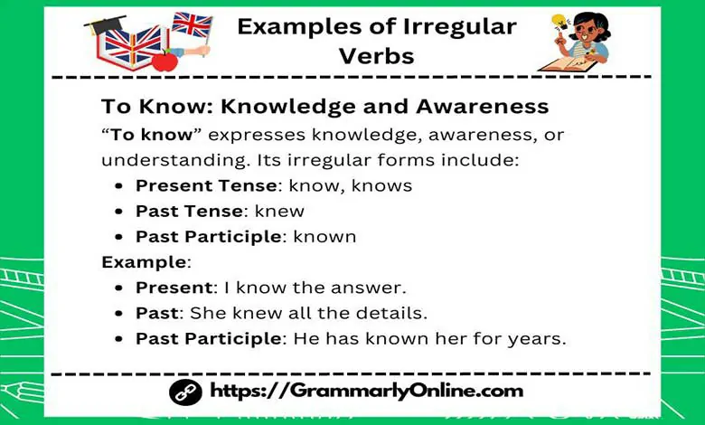 What Are 10 Examples of Irregular Verbs?