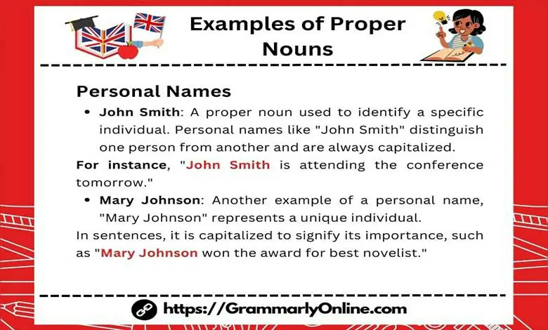 What Are 10 Examples of Proper Nouns