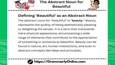 What is The Abstract Noun for Beautiful