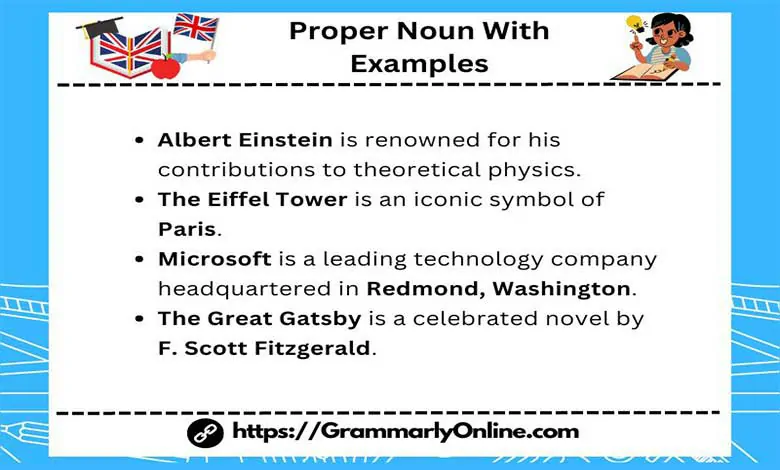 What is a proper noun with examples